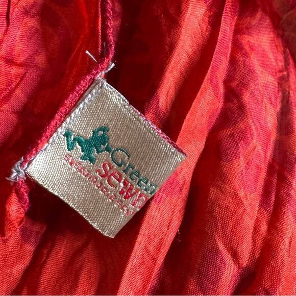 Greensewn Vintage‎ Recycled Fabric Silk Printed Scarf - Picture 4 of 5